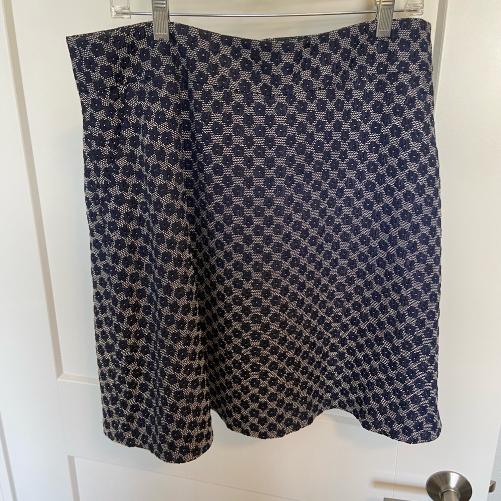 Loft blue, black and white skirt